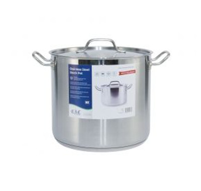 CAC China STKP-20 20 Qt. Stainless Steel Stock Pot with Lid (4 Set Per Case)