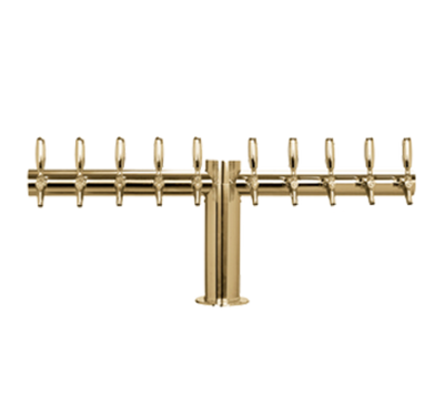 Micro Matic METRO-T-10PVDKR Countertop Glycol Cooled with 10 Faucets Metropolis "T" Draft Beer Tower