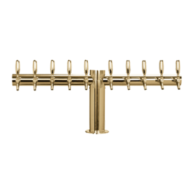 Micro Matic METRO-T-10PVDKR Countertop Glycol Cooled with 10 Faucets Metropolis "T" Draft Beer Tower