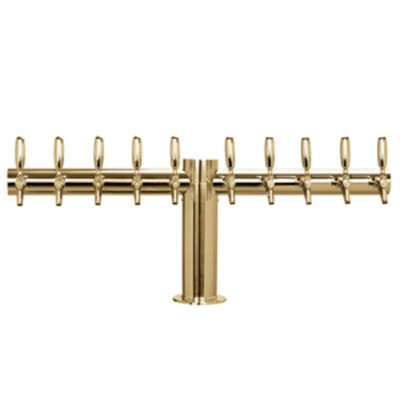 Micro Matic METRO-T-10PVDKR Countertop Glycol Cooled with 10 Faucets Metropolis "T" Draft Beer Tower