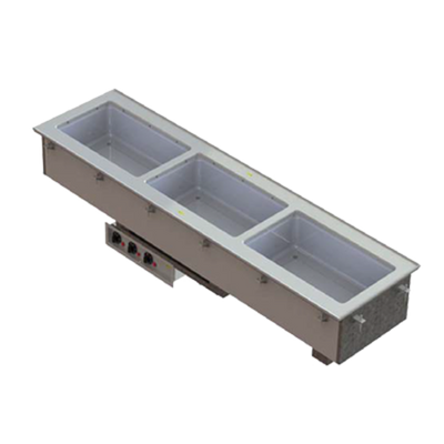 Vollrath 36648 66.88" W x 18" D x 15" H Thick Polyurethane Foam Insulation Standard Drains Drop-In Short Sided Hot Well