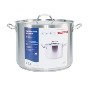 CAC China STKP-40 40 Qt. Stainless Steel Stock Pot with Lid (2 Set Per Case)