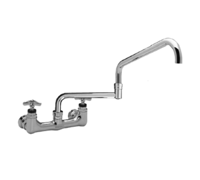 Component Hardware KL34-8020-SE4 8" Centers Stainless Steel Double Joint Spout Compression Wall Mount Encore Faucet
