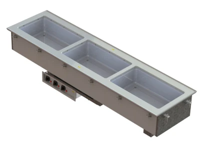 Vollrath 36641 45.44" W x 18" D x 15" H Thick Polyurethane Foam Insulation Standard Drains Drop-In Short Sided Hot Well