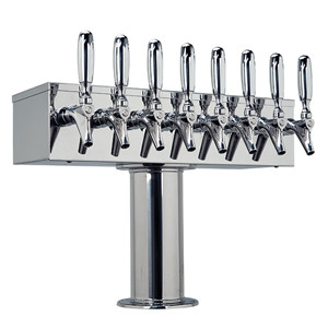 Micro Matic DS-358-PSSKR-3 Countertop Glycol Cooled with 8 Faucets T Style Draft Beer Tower