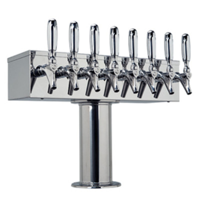 Micro Matic DS-358-PSSKR-3 Countertop Glycol Cooled with 8 Faucets T Style Draft Beer Tower