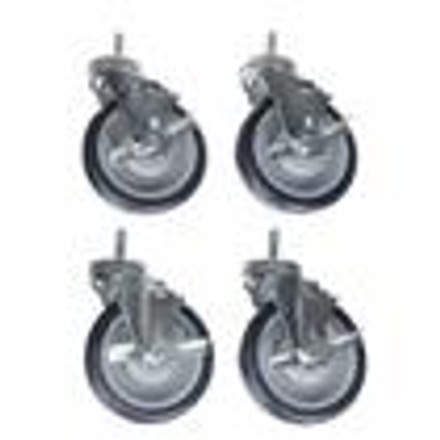 Component Hardware CSTPK-5PUTS-1B 5.5" Dia. Blue Polyurethane Stem Caster