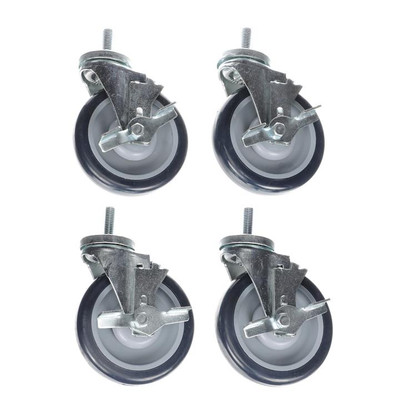 Component Hardware CSTPK-5PUTS-1B 5.5" Dia. Blue Polyurethane Stem Caster