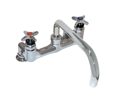 Component Hardware KL36-8010 8" Centers Stainless Steel Deck Mount Encore Faucet