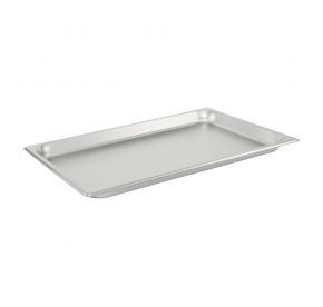 CAC China STPF-S25-1 Full Size 1.25" Deep 25 Ga. Stainless Steel Standard Solid Steam Pan (24 Each Per Case)