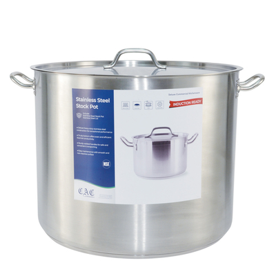 CAC China STKP-83 83 Qt. Stainless Steel Stock Pot with Lid (1 Set)