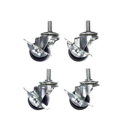 Component Hardware CSTPK-2PUTS-B 2" Dia. Blue Polyolefin Stem Caster Pack