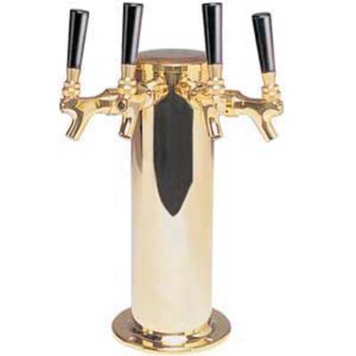 Micro Matic DS-244-PVDKR Countertop Glycol Cooled with 4 Faucets Column Draft Beer Tower