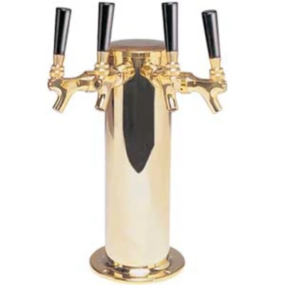 Micro Matic DS-244-PVDKR Countertop Glycol Cooled with 4 Faucets Column Draft Beer Tower