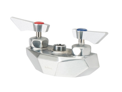 Krowne DX-4XX 4" Centers Ultra-Polish Satin Finish Splash Mount Diamond Series Faucet Body Only