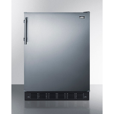 Summit CT66BK2SS 4.9 Cu.Ft Black Refrigerator-Freezer - 115 Volts