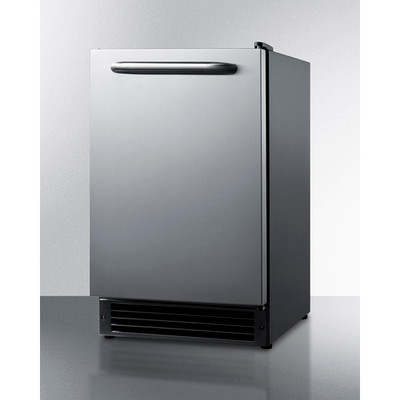 Summit BIM26 12 Lbs. Stainless Steel Drain-Free Design Undercounter Icemaker - 115 Volts