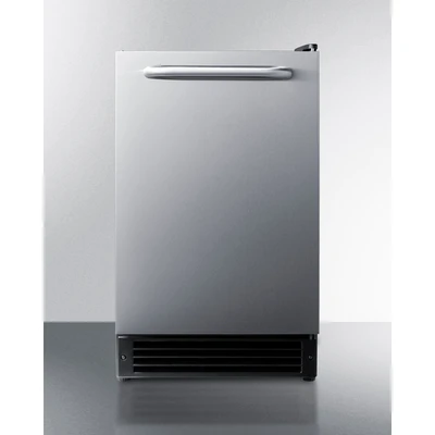 Summit BIM26 12 Lbs. Stainless Steel Drain-Free Design Undercounter Icemaker - 115 Volts