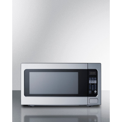 Summit SMBI27 24.38" W Stainless Steel Front Countertop Microwave Oven - 1200 Watts