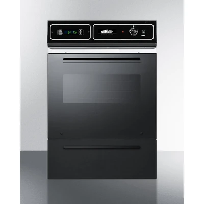 Summit TEM715DK 24" Wide Black Glass Door Electric Residential Wall Oven - 115 Volts