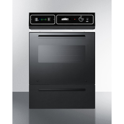 Summit TEM715DK 24" Wide Black Glass Door Electric Residential Wall Oven - 115 Volts