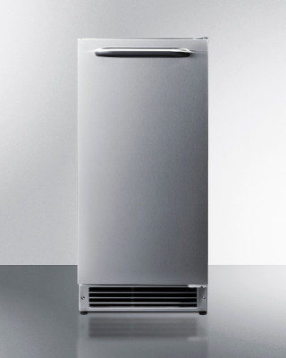 Summit BIM27OSADA 15" W Stainless Steel Full Size Crescent Cube Air-Cooled Outdoor Icemaker - 115 Volts