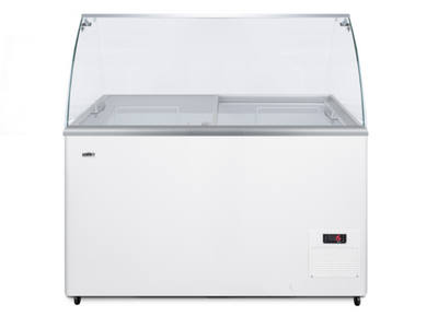 Summit NOVA35GDC 11.7 Cu. Ft. White Stainless Steel Free Standing Ice Cream Freezer - 115 Volts