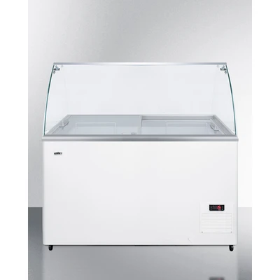 Summit NOVA35GDC 11.7 Cu. Ft. White Stainless Steel Free Standing Ice Cream Freezer - 115 Volts