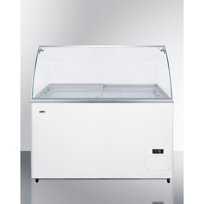 Summit NOVA35GDC 11.7 Cu. Ft. White Stainless Steel Free Standing Ice Cream Freezer - 115 Volts