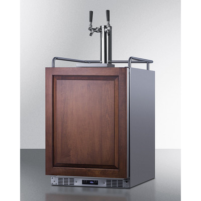 Summit SBC682PNRTWIN 5.6 Cu. Ft. Stainless Steel Beer Kegerator - 115 Volts