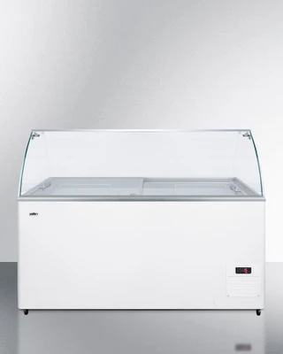Summit NOVA45GDC 14.1 Cu. Ft. White Stainless Steel Free Standing Ice Cream Freezer - 115 Volts
