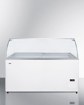Summit NOVA45GDC 14.1 Cu. Ft. White Stainless Steel Free Standing Ice Cream Freezer - 115 Volts