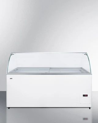 Summit NOVA53GDC 17.8 Cu. Ft. White Stainless Steel Free Standing Ice Cream Freezer - 115 Volts