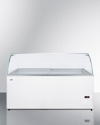 Summit NOVA53GDC 17.8 Cu. Ft. White Stainless Steel Free Standing Ice Cream Freezer - 115 Volts