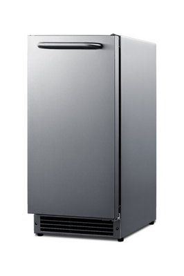 Summit BIM26H32 15" W Stainless Steel Full Size Crescent Cube Air-Cooled Undercounter Icemaker - 115 Volts