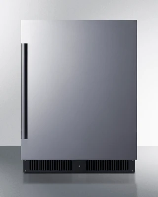Summit ALFZ53 3.7 Cu. Ft. Stainless Steel Front and Black Cabinet Reach-In Undercounter All-Freezer - 115 Volts