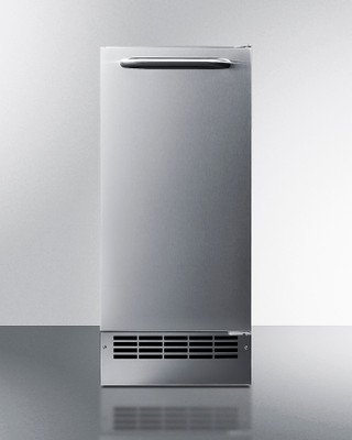 Summit BIM26H34 15" W Stainless Steel Full Size Crescent Cube Air-Cooled Undercounter Icemaker - 115 Volts