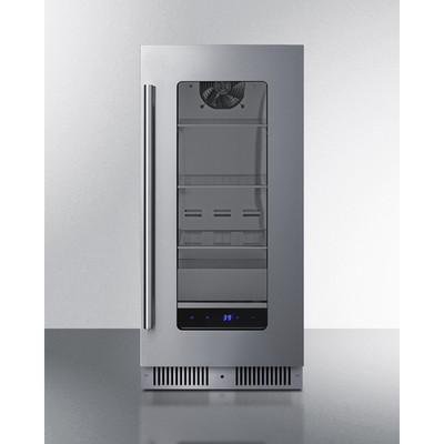 Summit SDHG1533 1.9 Cu. Ft. Black Hinged Door Undercounter Beverage Center - 115 Volts