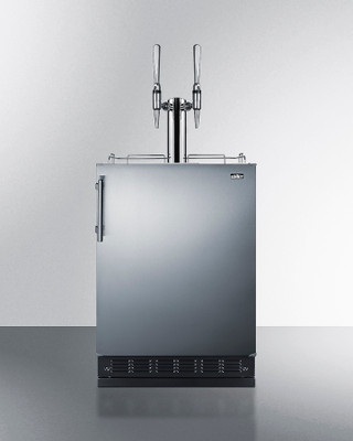 Summit SBC7BRSNCF2 24" Wide Black Stainless Steel Nitro Coffee Kegerator - 115 Volts