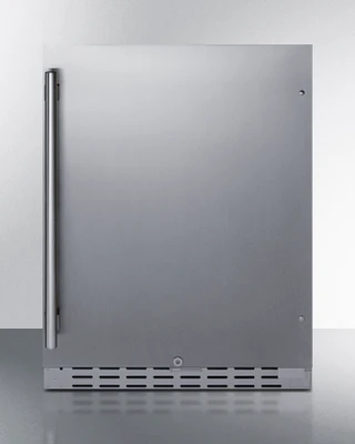 Summit AL55OSCSS 4.2 Cu. Ft. Black Stainless Steel Freestanding Outdoor All-Refrigerator - 115 Volts