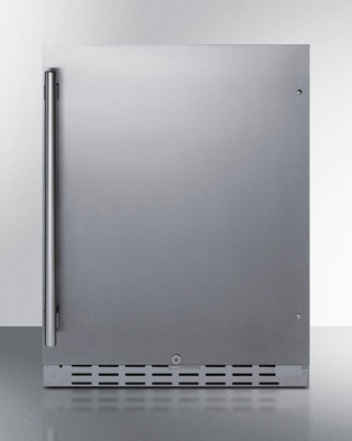 Summit AL55OSCSS 4.2 Cu. Ft. Black Stainless Steel Freestanding Outdoor All-Refrigerator - 115 Volts