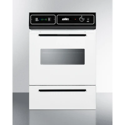 Summit WEM715KW 24" Wide White Finish Electric Residential Wall Oven - 115 Volts