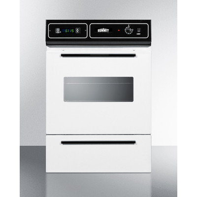 Summit WEM715KW 24" Wide White Finish Electric Residential Wall Oven - 115 Volts