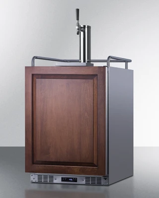 Summit SBC682PNR 5.6 Cu .Ft. Stainless Steel Beer Kegerator - 115 Volts
