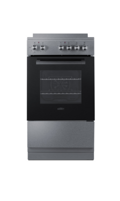 Summit REXT20SS 20" W Black Stainless Steel Door Electric Smooth-Top Range - 240 Volts