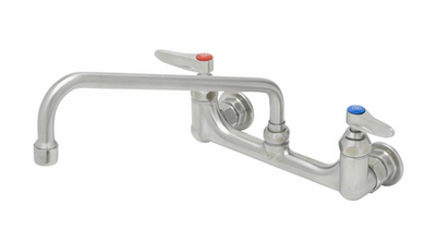 T&S Brass S-0231 8” Stainless Steel Wall Mount EverSteel Faucet