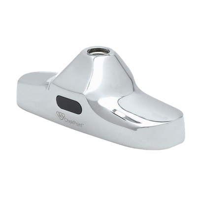 T&S Brass EC-3107-LN 4" Centers Deck Mount Gooseneck ChekPoint Electronic Faucet