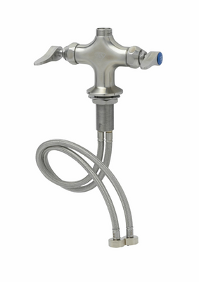 T&S Brass S-0200-LN Stainless Steel Single Hole Deck Mount EverSteel Faucet