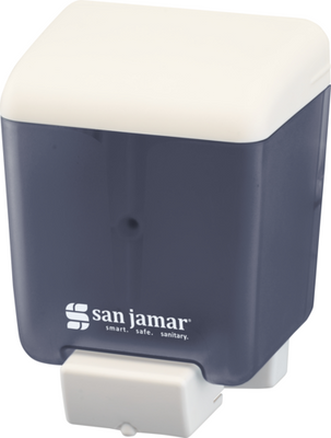 San Jamar SN30TBL 30 Oz. Arctic Blue Plastic Wall Mounted Classic Manual Soap Dispenser