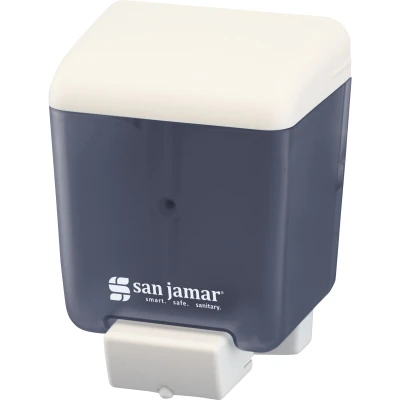 San Jamar SN30TBL 30 Oz. Arctic Blue Plastic Wall Mounted Classic Manual Soap Dispenser